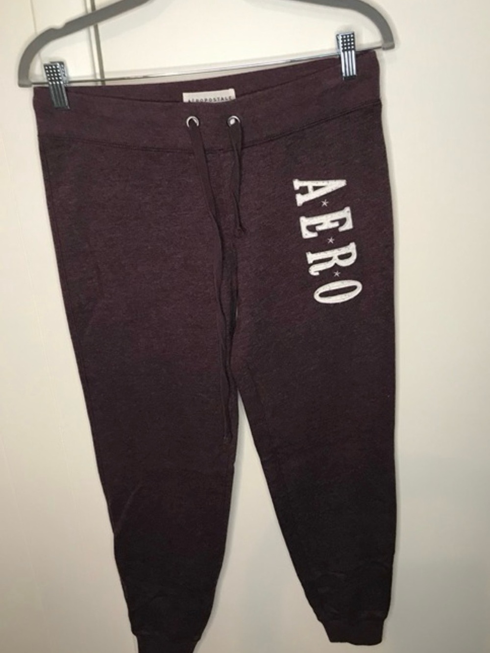Aeropostale Girls' Maroon Drawstring Jogger Pants